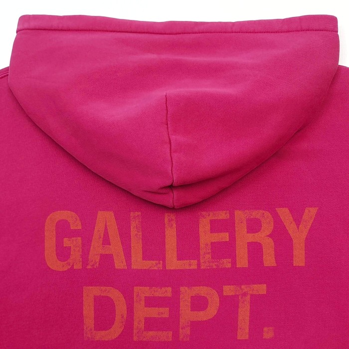 [Big & Tall for weights up to 260 lbs]1:1 quality version Hip Hop Faded Pink Pigment Dye Text Logo Splash Ink Graffiti Kangaroo Pocket Hooded 29371962