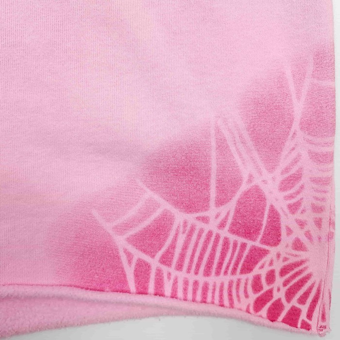 [Big & Tall for weights up to 220 lbs]1:1 quality version Streetwear Rhinestone Spider Web Print  Hoodie & Shorts Set 29371984
