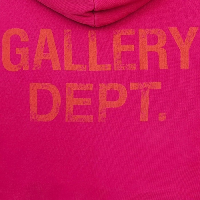[Big & Tall for weights up to 260 lbs]1:1 quality version Hip Hop Faded Pink Pigment Dye Text Logo Splash Ink Graffiti Kangaroo Pocket Hooded 29371962