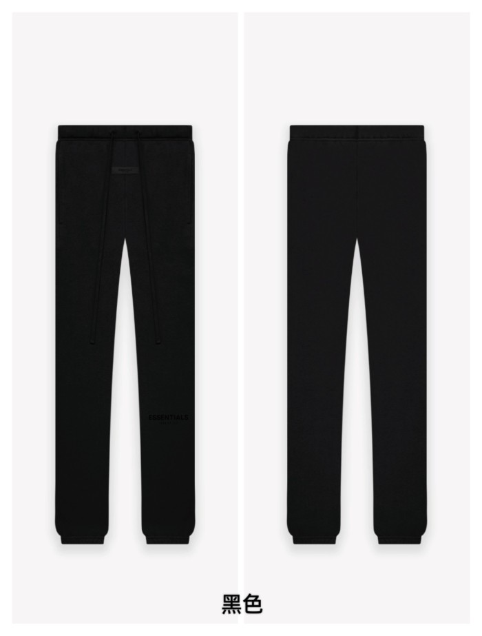 [50% Off][Big & Tall for weights up to 220 lbs]1:1 quality version Black flocking printed sweatpants 3 colors 20098580
