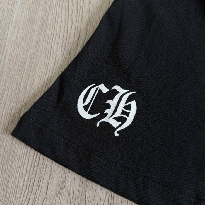 1:1 quality version Y2K Streetwear Double Sided Gothic Horseshoe Letter Cross Print Slim Fit V Neck tee 2 colors 29372508