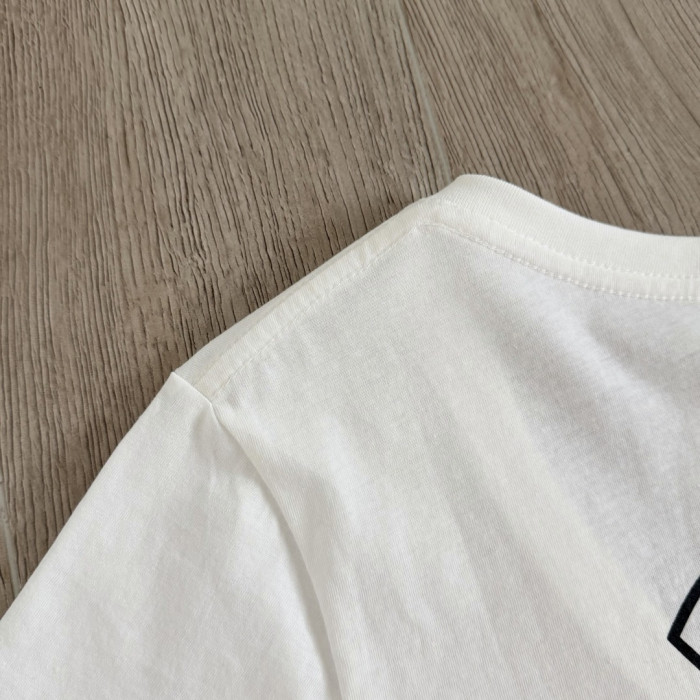 1:1 quality version Y2K Streetwear Double Sided Gothic Horseshoe Letter Cross Print Slim Fit V Neck tee 2 colors 29372508