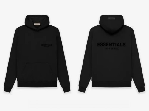 [50% Off][Big & Tall for weights up to 220 lbs]1:1 quality version Black flocking monogrammed hoodie 20223216