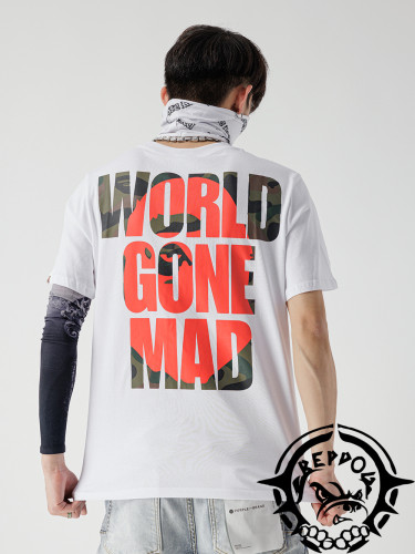 [50% Off]Red and green apes letter short sleeve 2 colors 21212919