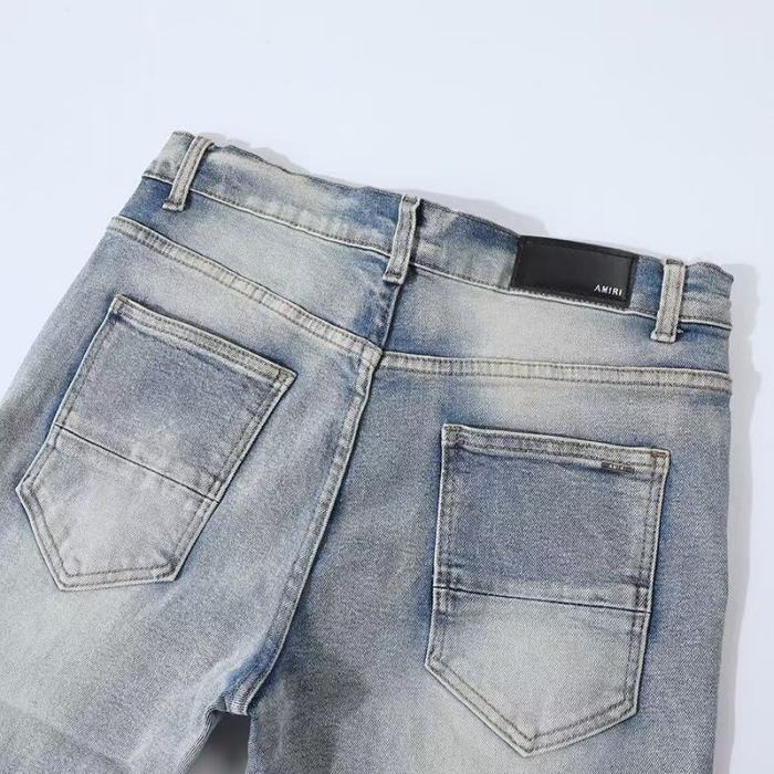 1:1 quality version  Wash Cut Out Purple Patch Letter Appliques Slim Tapered Jeans 29373768