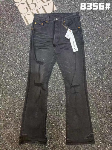 1:1 quality version Retro Hip Hop Faded Black Multi Slash Destroyed Flare Jeans 29373853