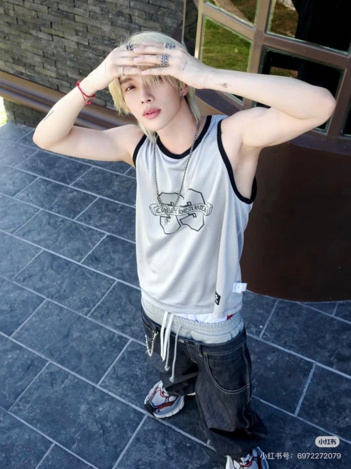 1:1 quality version Vintage Streetwear Front 33 Number Back Gothic Monogram Print Oversized Mesh Sleeveless Tank Top 3 colors 29372671