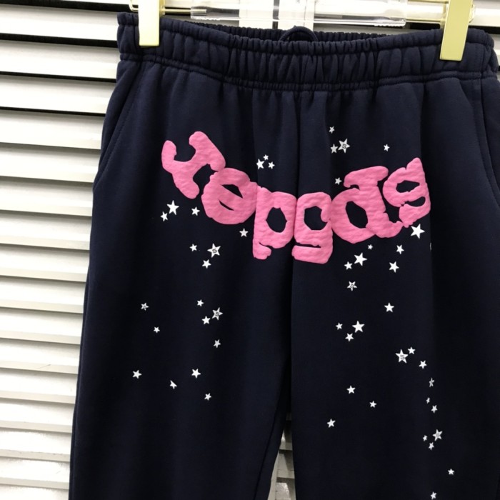 [50% Off]Teenage girls pink letters diffuse star foam print sweatpants 22210110