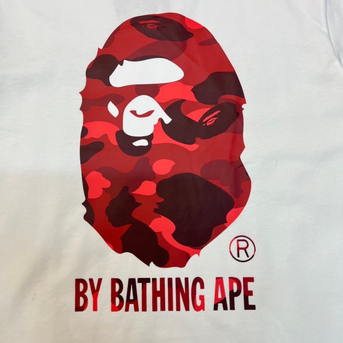 [50% Off]1:1 quality version Camouflage great ape head letter print tee 6 colors 21608121