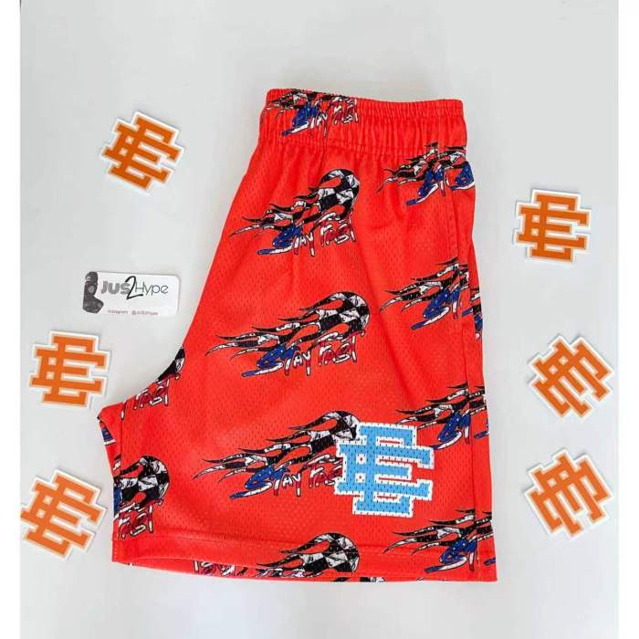 Streetwear All Over Dart Print Loose Fit Breathable Mesh Athletic Shorts 2 colors 29374886