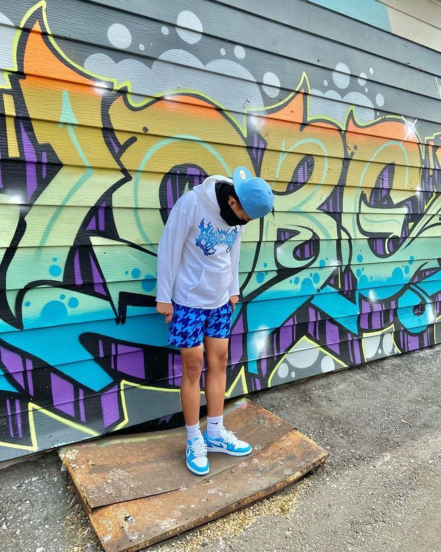 Streetwear Houndstooth Full Print Loose Fit Breathable Mesh Athletic Shorts 3 colors 29374966
