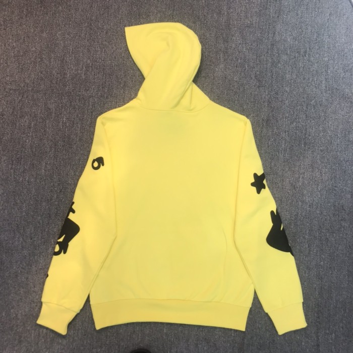 [50% Off]Black letters pentagram yellow hoodie 21922075