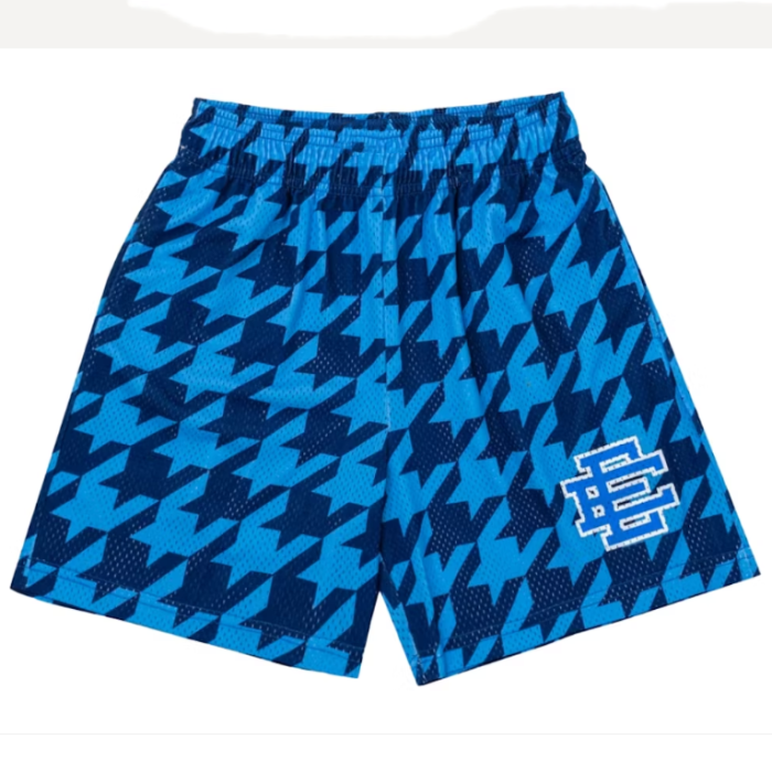 Streetwear Houndstooth Full Print Loose Fit Breathable Mesh Athletic Shorts 3 colors 29374966