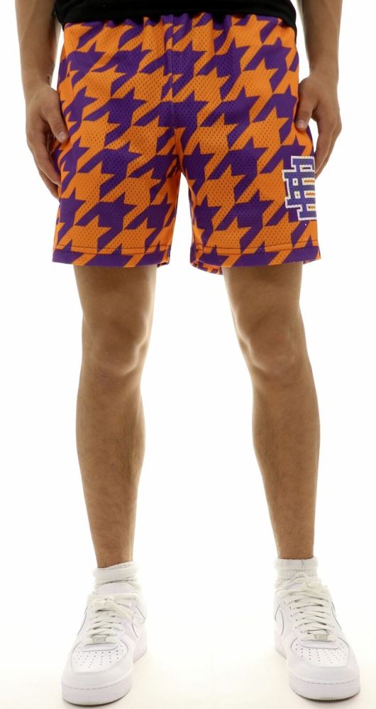 Streetwear Houndstooth Full Print Loose Fit Breathable Mesh Athletic Shorts 3 colors 29374966