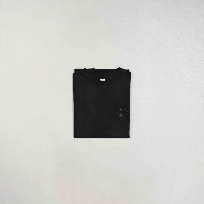 1:1 quality version Retro Casual Small Rhinestone Emblem Print Relaxed Fit Basic Cotton Tee 3 colors 29374979