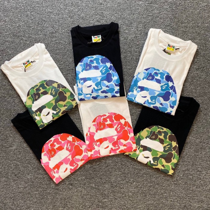 [50% Off]1:1 quality version ABC camo ape head logo tee 21607979