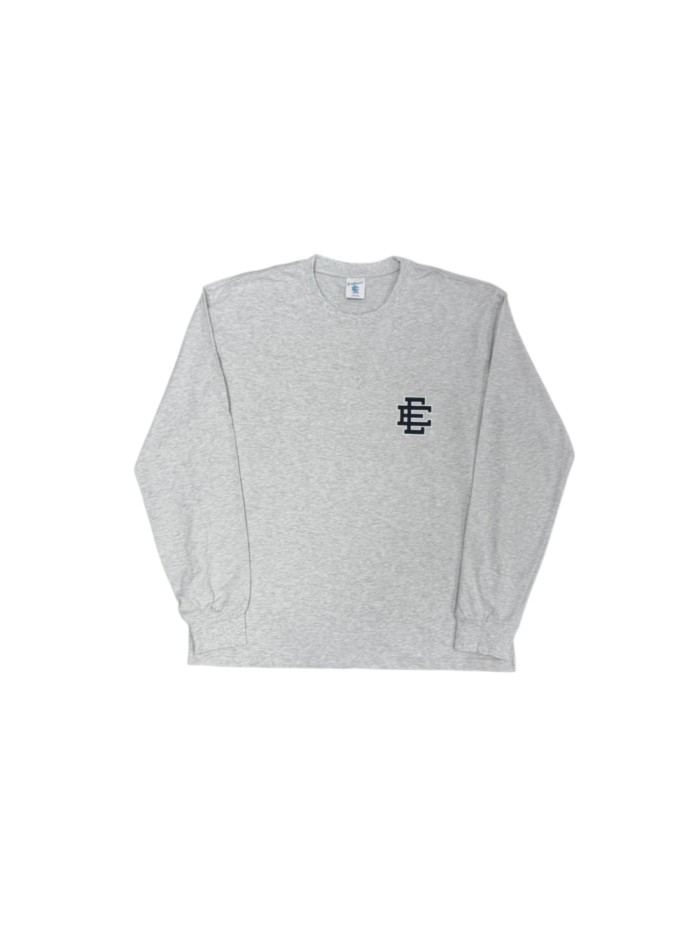 1:1 quality version Retro Casual Front Chest Monogram Badge Print Long Sleeve T-Shirt 29375005