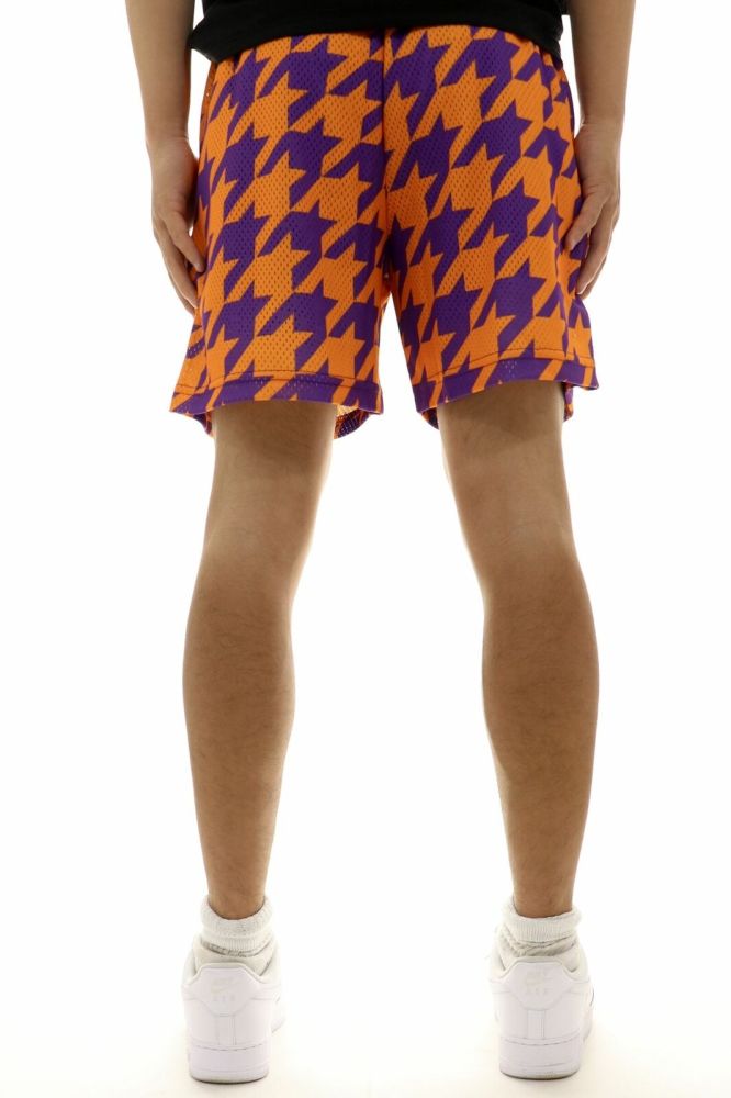 Streetwear Houndstooth Full Print Loose Fit Breathable Mesh Athletic Shorts 3 colors 29374966