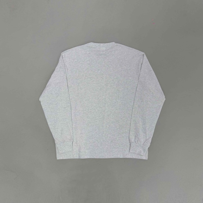 1:1 quality version Retro Casual Front Chest Monogram Badge Print Long Sleeve T-Shirt 29375005