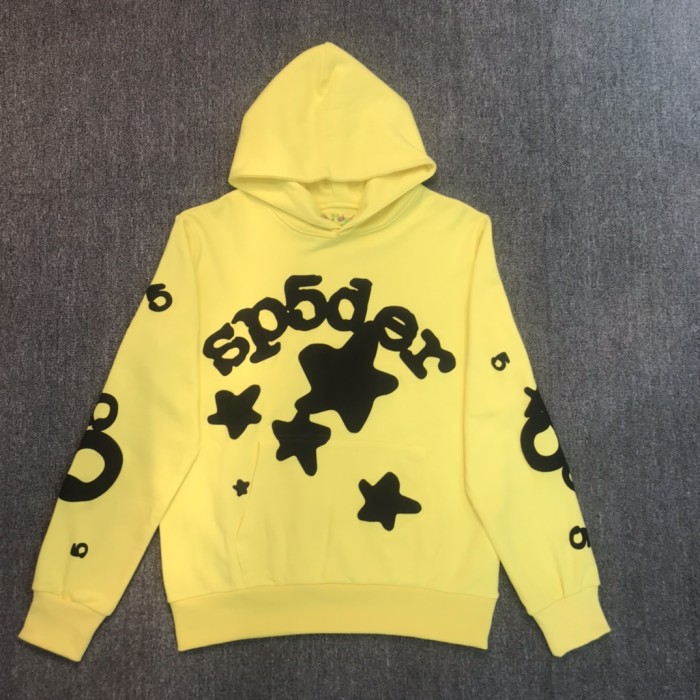 [50% Off]Black letters pentagram yellow hoodie 21922075