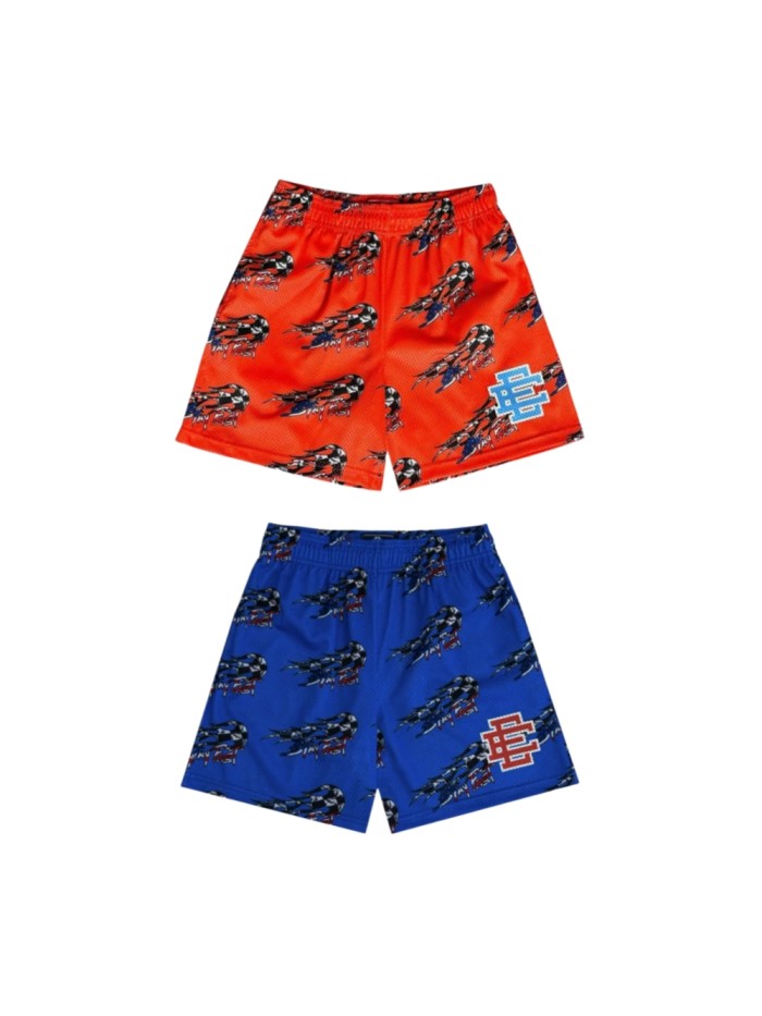 Streetwear All Over Dart Print Loose Fit Breathable Mesh Athletic Shorts 2 colors 29374886