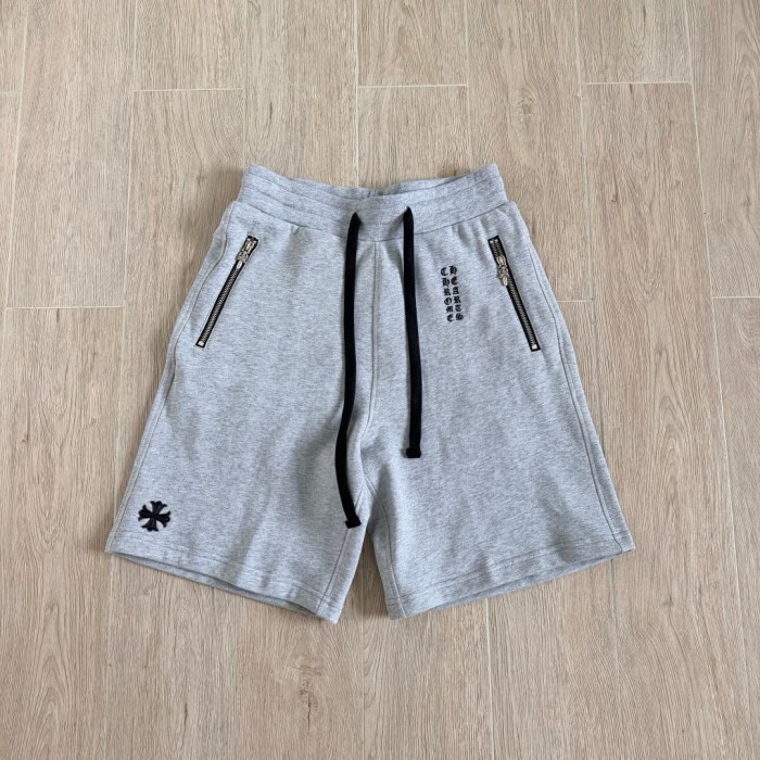 1:1 quality version Sheepskin Cross Scroll Hardware Zipper Drawstring Sweat Shorts 2 colors 29380164
