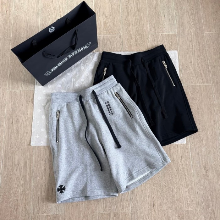 1:1 quality version Sheepskin Cross Scroll Hardware Zipper Drawstring Sweat Shorts 2 colors 29380164