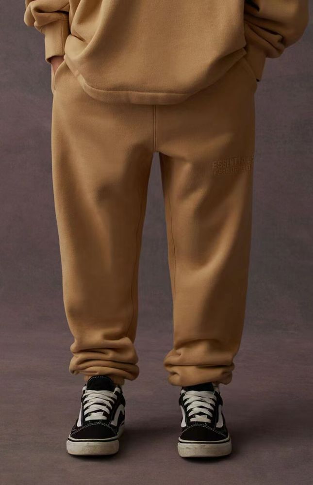 [50% Off]Fear Of God (Essentials) [Big & Tall for weights up to 220 lbs]1:1 quality version 3-D Silicone Drawstring Sweatpants 6 colors 22686201