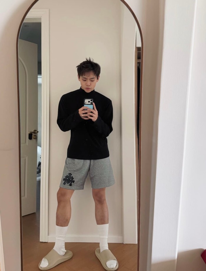 1:1 quality version Multi Cross Pattern Pocket Sheepskin Texture Fleece Casual Sweat Shorts 29380271