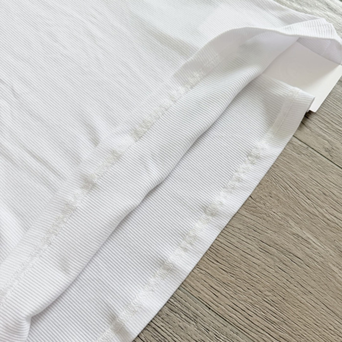 1:1 quality version Y2K Street Cross Gothic Letter Embroidery Ribbed Slim Fit Polo Dress 2 colors 29380249