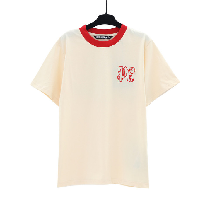 [50% Off]Palm Angels Racing Race Black White Flag Print Short Sleeve 22729995