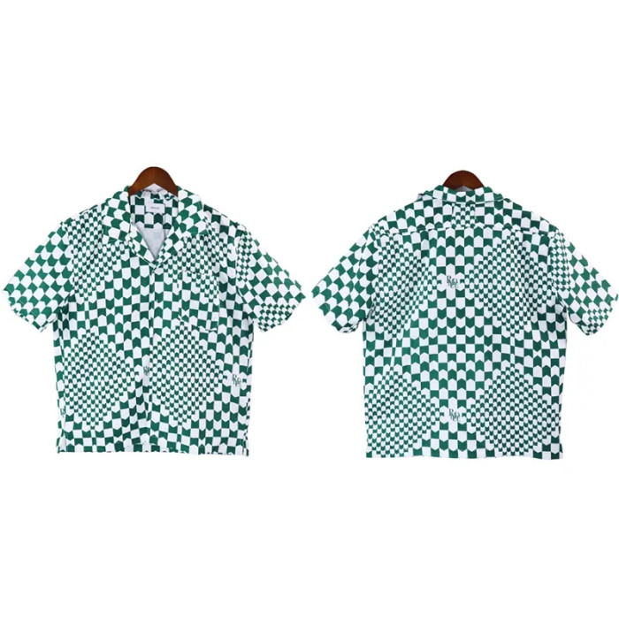 [50% Off]Rhude Multi-color checkerboard shirt tee 4 colors 22505310