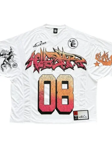 [50% Off]Hellstar Studio 1:1 quality version Mesh Patchwork Short Sleeve Jersey T-Shirt 22664298