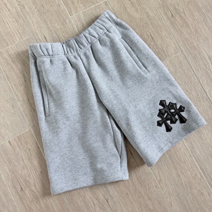 1:1 quality version Multi Cross Pattern Pocket Sheepskin Texture Fleece Casual Sweat Shorts 29380271