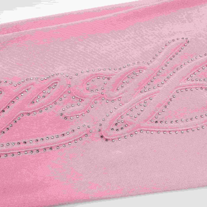 Sp5der [Big & Tall for weights up to 220 lbs]1:1 quality version 3D Letter Embroidered Rhinestone Stud Pink Zip Up Hoodie & Pants Set 29382871