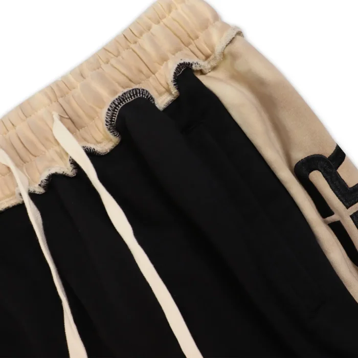 Streetwear Vintage Washed Color Block NEW YORK Letter Zip Up Hoodie & Wide Leg Sweatpants Set 2 colors 29383845