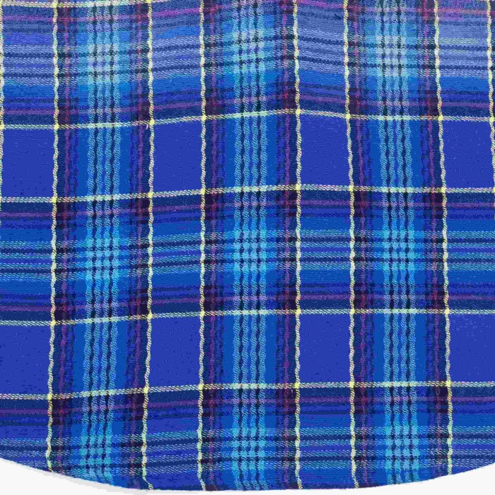 GaIIery Dept. [Big & Tall for weights up to 260 lbs]1:1 quality version Retro Washed Blue Plaid Destroyed Raw Edge Tassel Long Sleeve Shirt 29382848