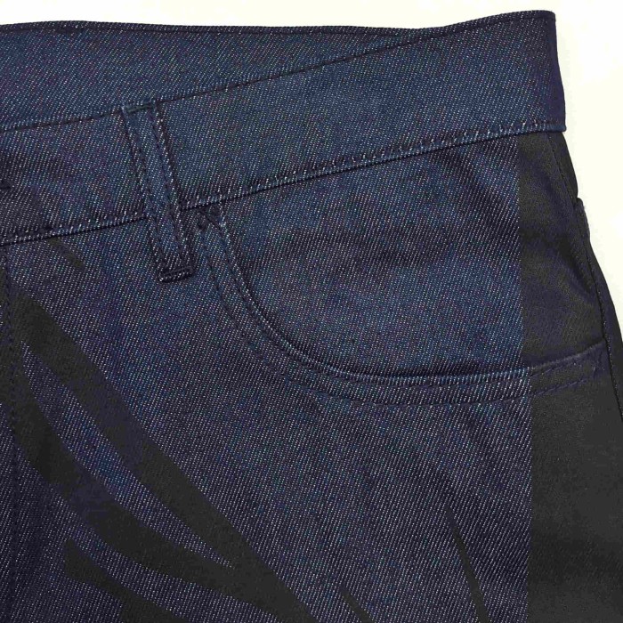 1:1 quality version Matty Boy Checkerboard Black And Blue Patchwork All-Seeing Eye Straight Leg Jeans 29382887