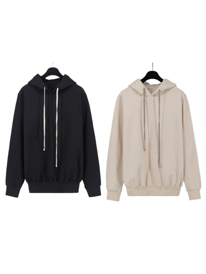 Rick Owens 1:1 quality version Oversized Loose Drawstring Heavyweight Cotton Hoodie 2 colors 29385326
