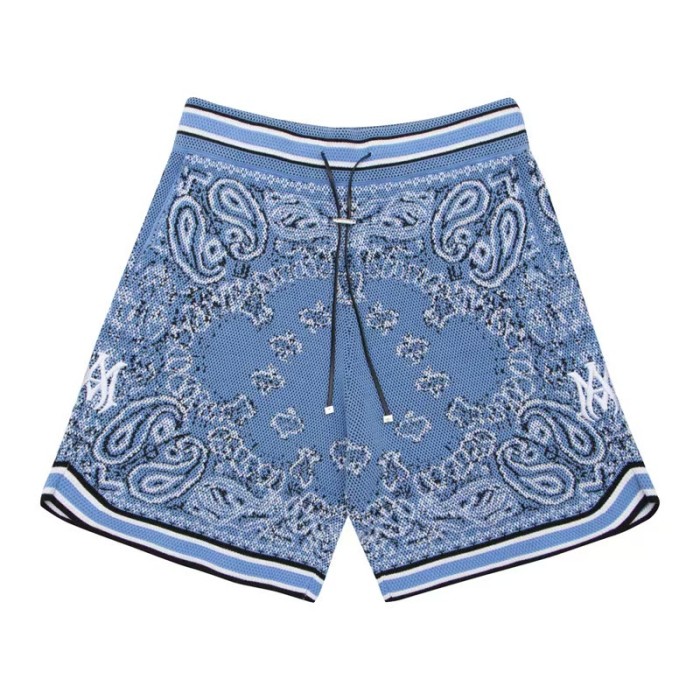 Amiri 1:1 quality version Unisex Paisley Jacquard Knit Drawstring Casual Pattern Shorts 5 colors 29383917