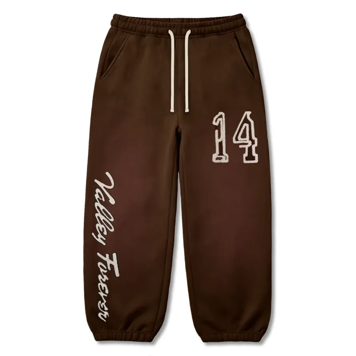 Vintage Streetwear Washed Script Letter Embroidery Elastic Drawstring Cuff Jogger Sweatpants 3 colors 29383988