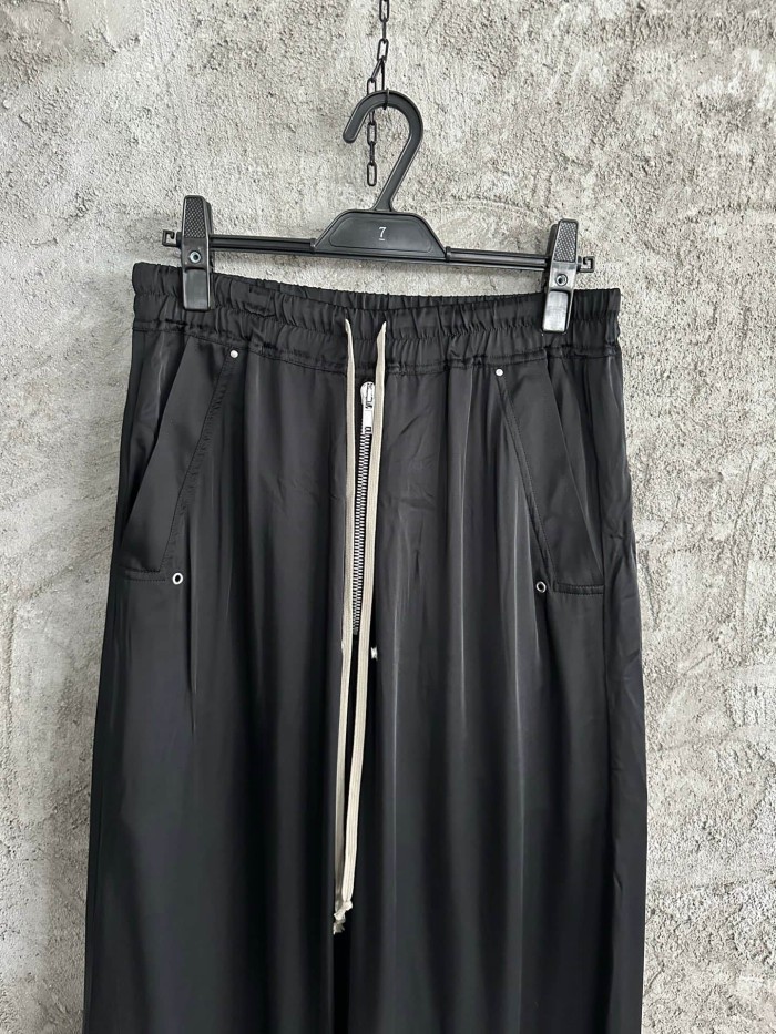 1:1 quality version Autumn Winter Acetate Drawstring Elastic Waist Loose Wide Leg Pants  29384162