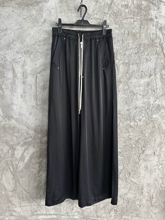 1:1 quality version Autumn Winter Acetate Drawstring Elastic Waist Loose Wide Leg Pants  29384162