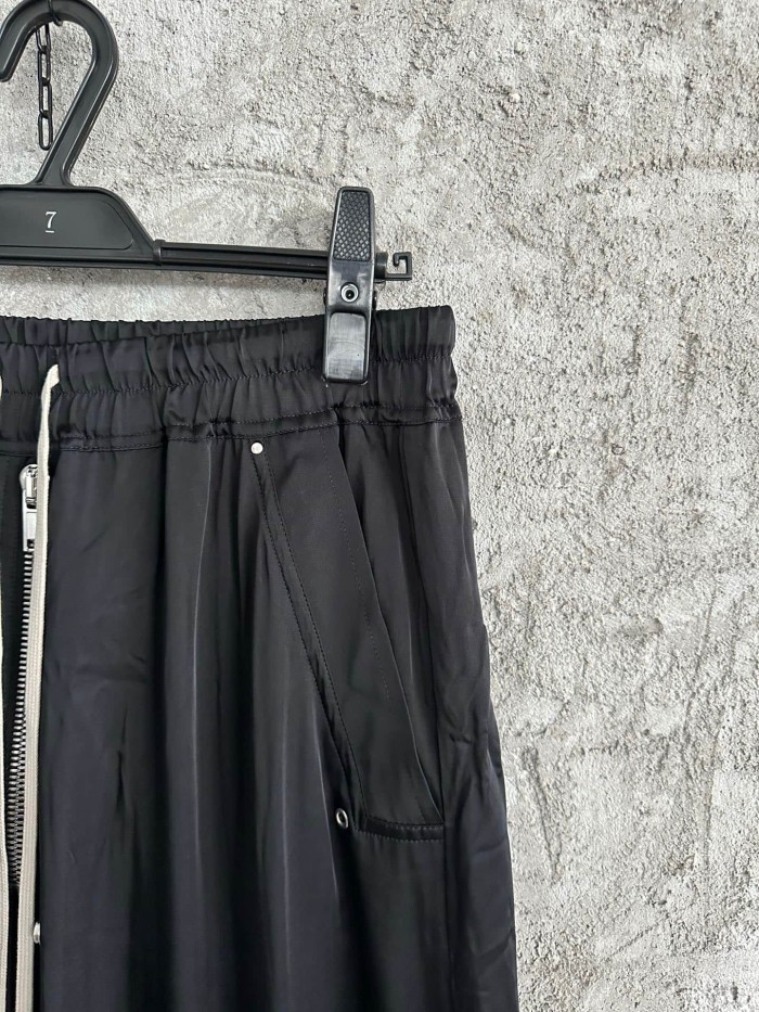 1:1 quality version Autumn Winter Acetate Drawstring Elastic Waist Loose Wide Leg Pants  29384162