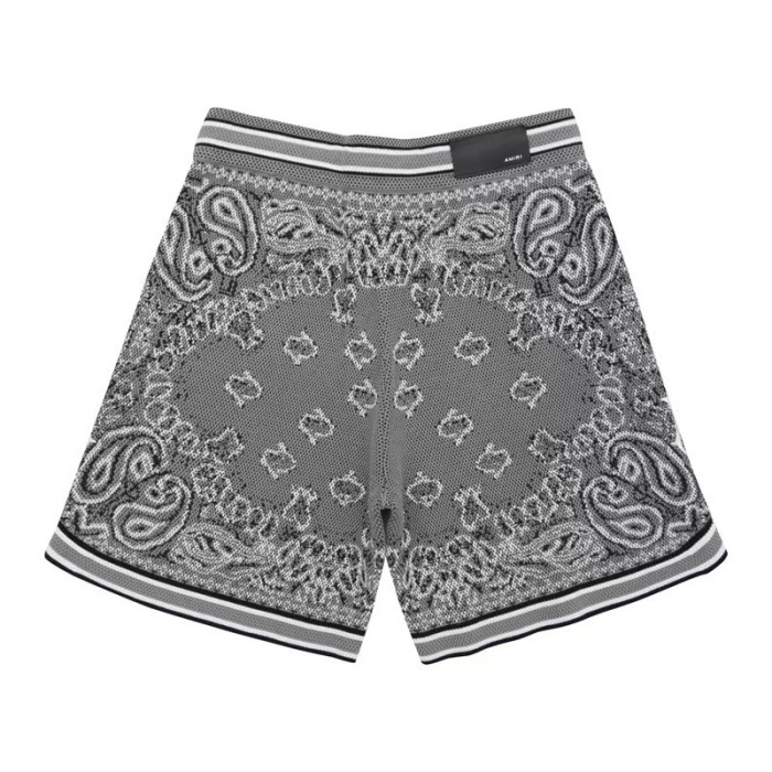 Amiri 1:1 quality version Unisex Paisley Jacquard Knit Drawstring Casual Pattern Shorts 5 colors 29383917