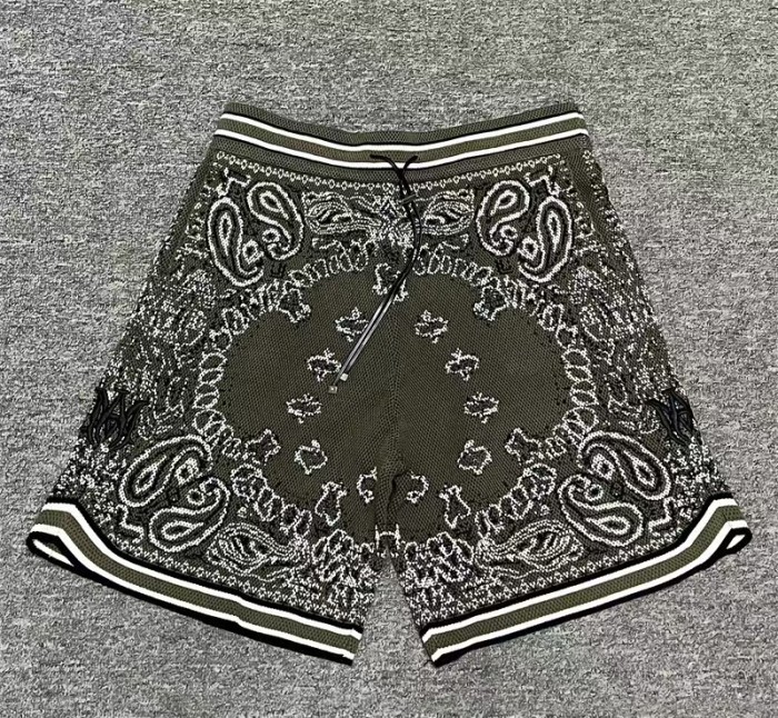 Amiri 1:1 quality version Unisex Paisley Jacquard Knit Drawstring Casual Pattern Shorts 5 colors 29383917
