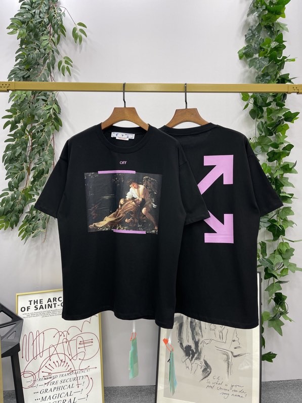 [50% Off]Off White 1:1 quality version Angel Arrow Print T-shirt 22912549