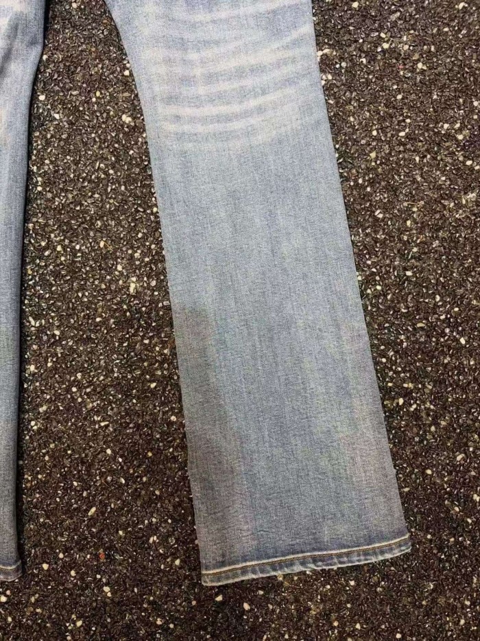 Guapi 1:1 quality version Geometric Diamond Rhinestone All Over Print Slim Flare Denim Jeans 2 colors 29385362