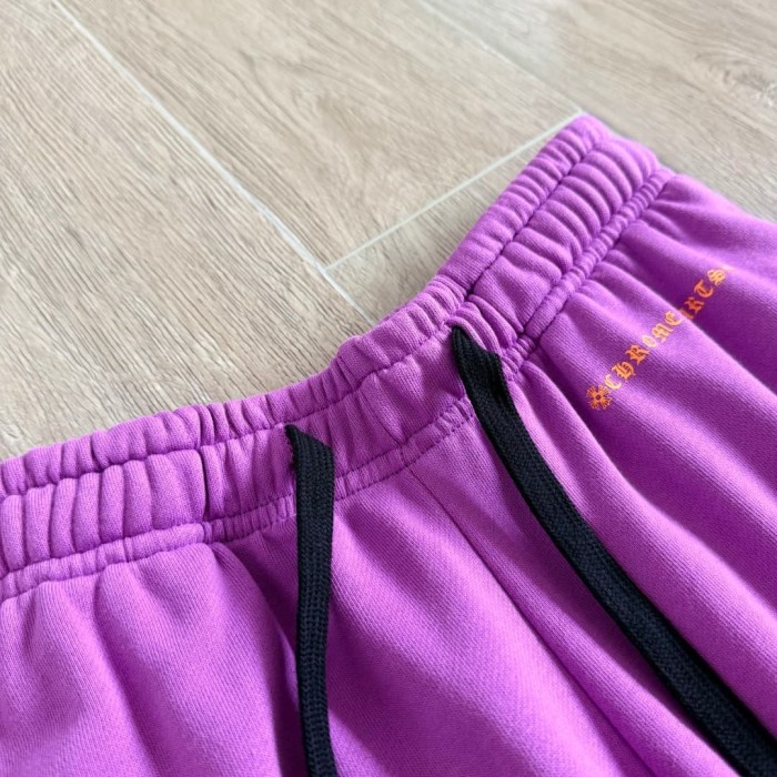 1:1 quality version Streetwear Purple Color Graffiti Slogan Poker Print Wide Leg Drawstring Casual Sweatpants 29392390