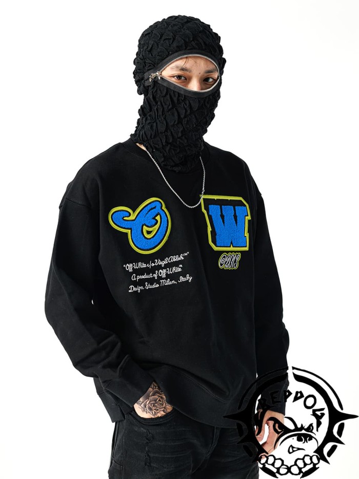 [50% Off]1:1 quality version Towel Embroidery Crew Neck Sweatshirt 231115025